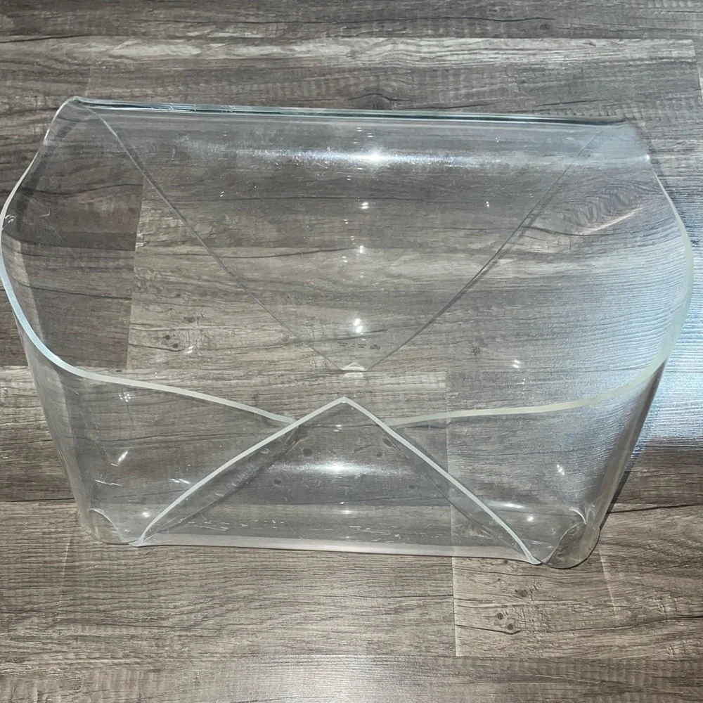 VINTAGE ✨TRANSPARENT MAGAZINE RACK / VINYL HOLDER, 1970s-1980s